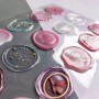 Набір об'ємних наліпок у вигляді сургучних печаток Рожеві